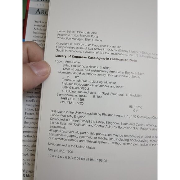 Steel Structure & Architecture Hardcover Book by Arne Petter Eggen 1989 - Picture 4 of 9